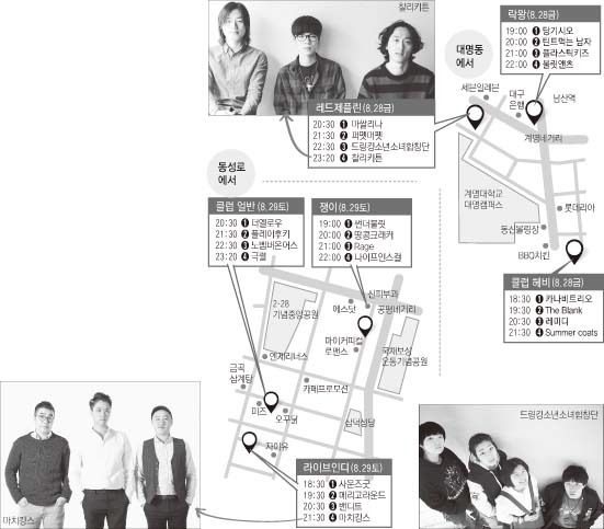 대구라이브클럽데이…라이브 클럽 6곳 들썩