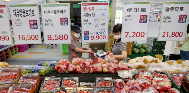 [포토뉴스] 살까, 말까 농산물 가격 폭등세...추석 앞두고 물가 비상