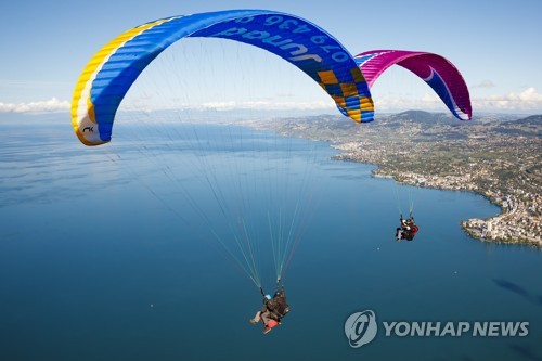 SWITZERLAND PARAGLIDING ACRO SHOW