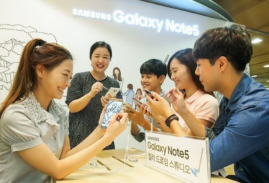 갤럭시노트5 S펜 컬러 드로잉 체험해 보세요