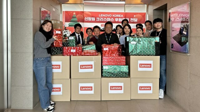 한국레노버, 아동보호시설 신망원에 후원물품 전달