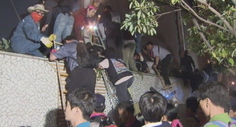 한진중공업 용역-노조지지자 충돌…수십명 부상