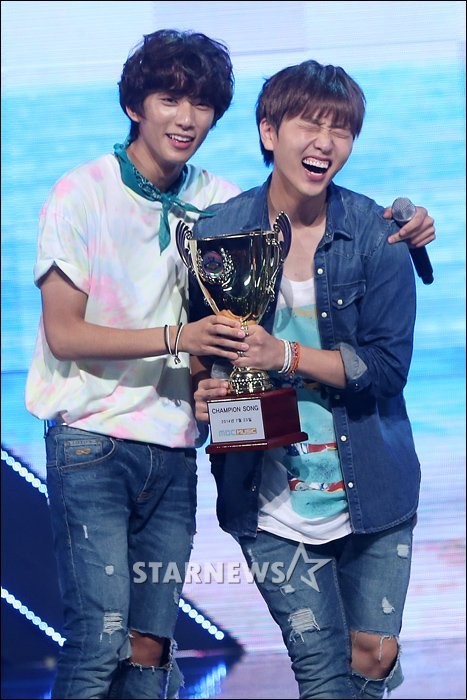 [★포토]공찬-산들, 우리가 쇼챔 1위라니!