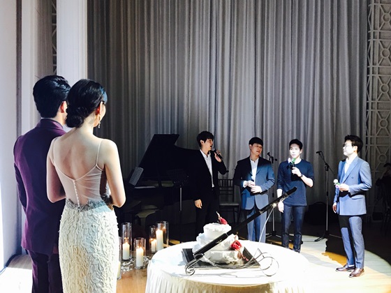 슈스케6 장우람, 결혼식 사진 공개..축가 포르테 디 콰트로