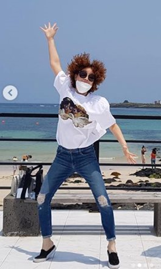 전기 맞음 김성령, 우도서 파마 머리에 망가짐 작렬
