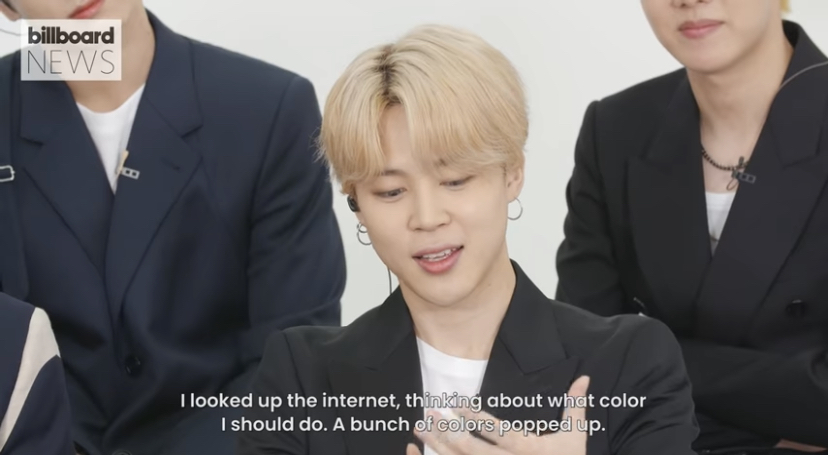 방탄소년단 지민, 전 세계 화제 레인보우 헤어 비하인드 공개 인터넷을 검색하다..재밌을 것 같았어요