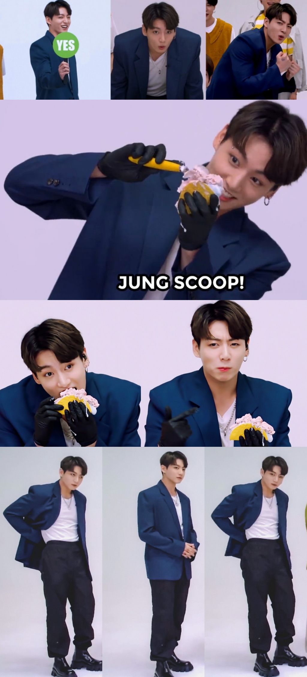 JUNG SCOOP! 방탄소년단 정국,  美지미팰런쇼 타코셸에 아이스크림 올리기 대활약..황금 막내 금손 위력
