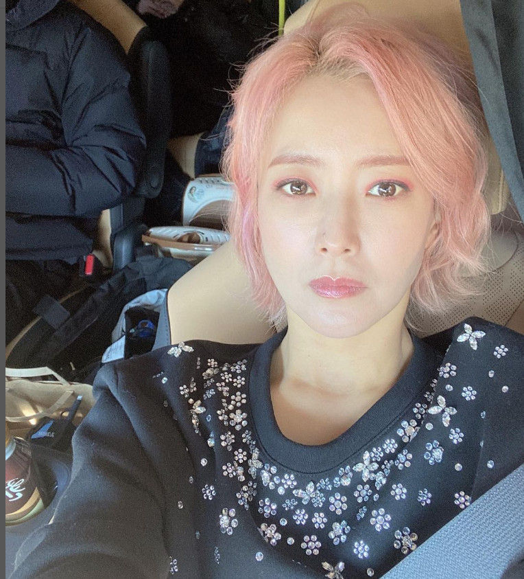 김희선, 아이돌 아냐? 핑크 머리+눈썹..강렬한 카리스마[스타IN★]