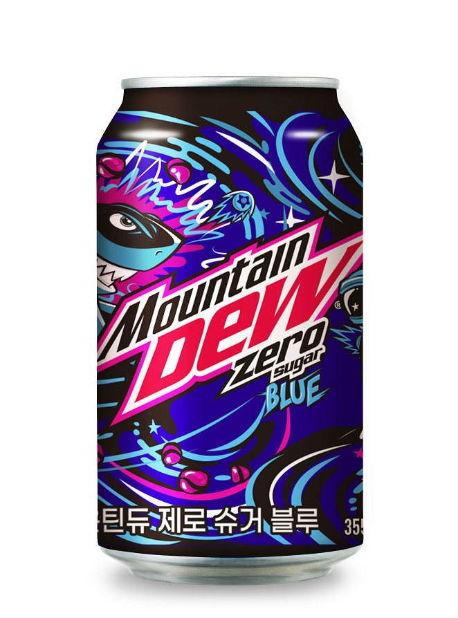 롯데칠성음료, 칼로리 부담없는 마운틴듀 제로슈거 블루 선봬