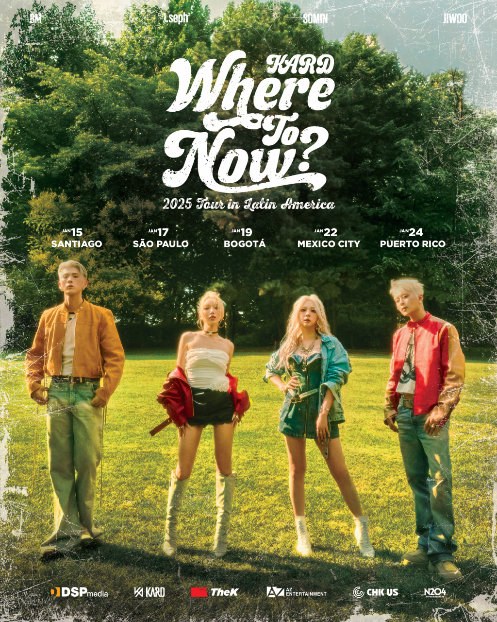 카드(KARD), 내년 1월 라틴 아메리카 5개 지역서 월드투어 Where To Now? 개최 [공식]