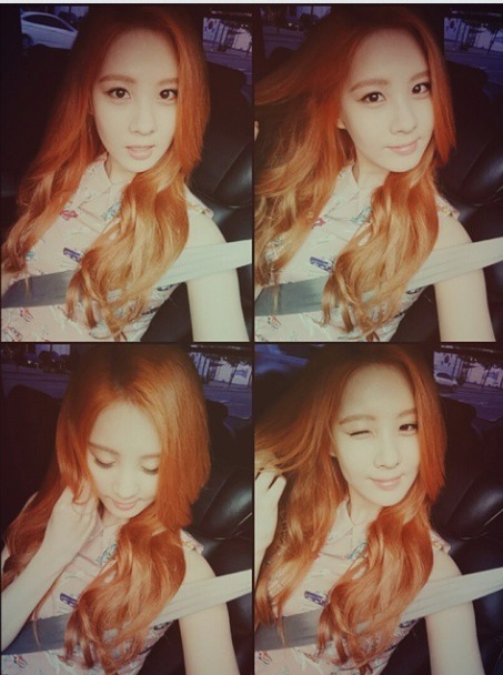 소녀시대 서현, 오렌지 헤어 4종 셀카 컴백 예고