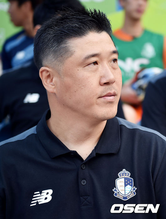 [사진]서울 이랜드 감독대행 안창수,승리가 절실하다