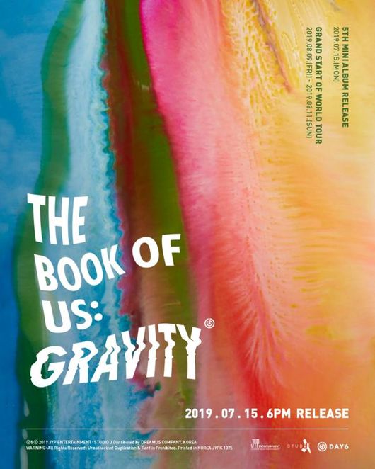 데이식스, 7월15일 컴백 확정..2019 월드투어 예고[공식]