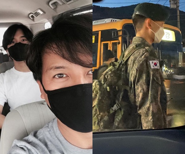 ‘오연수♥’ 손지창, 큰아들 입대 때 눈물 흘린 아빠..첫 軍휴가 후 복귀에 ‘애틋’