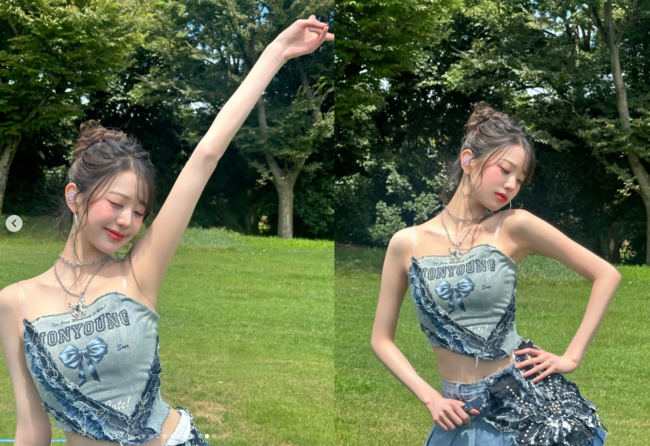 장원영, 여름 햇빛 아래에서 심장 폭행 미모 발산 [★SHOT!]