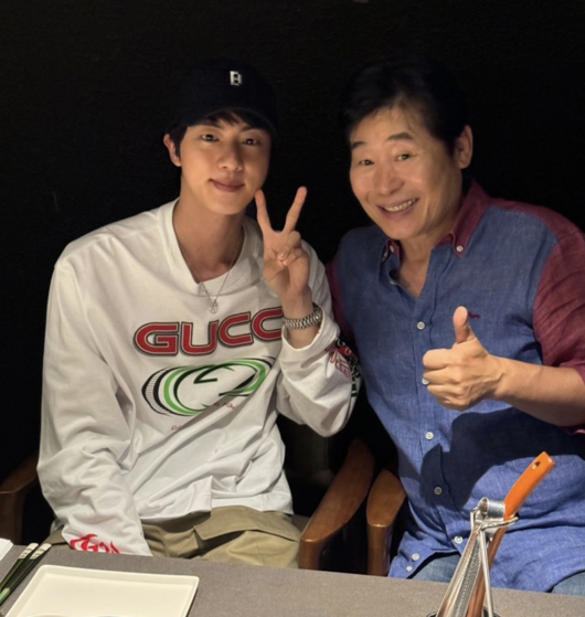 BTS 진, 연예계 절친 이연복에 또 한 턱 오늘도 진이가 계산 [★SHOT!]