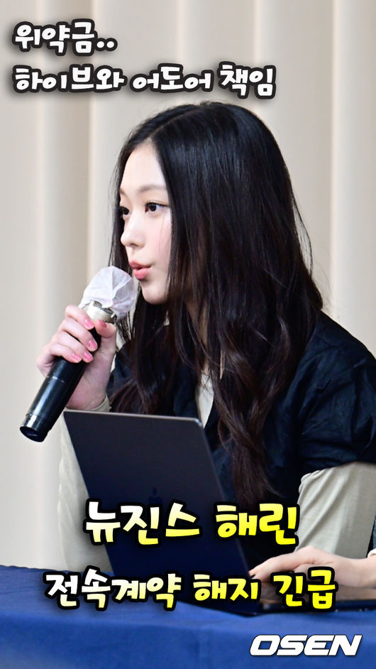 전속계약 해지 뉴진스 해린,위약금은 하이브와 어도어의 책임 [O! STAR 숏폼]