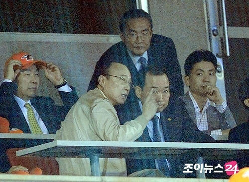 [포토]'잠실야구장 찾은 김승연 한화 회장'