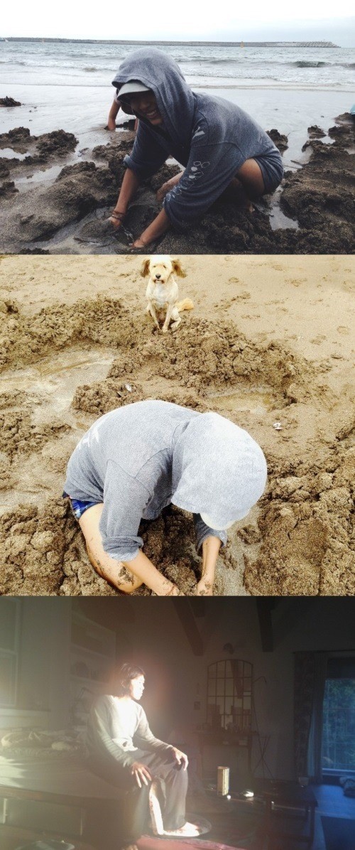 이효리의 휴가, 순심이와 조개잡이…이상순은 자체발광중