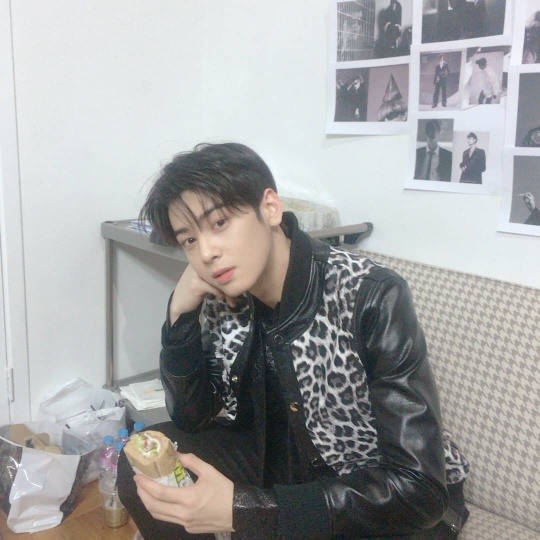 차은우, 반달눈+호피 재킷...그렇게 웃으면 설레잖아