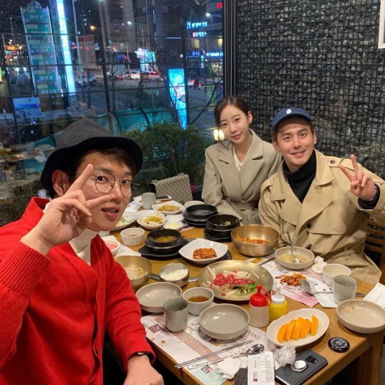 김상혁♥송다혜, 절친 장성규 아나 만났다..결혼식 사회 부탁