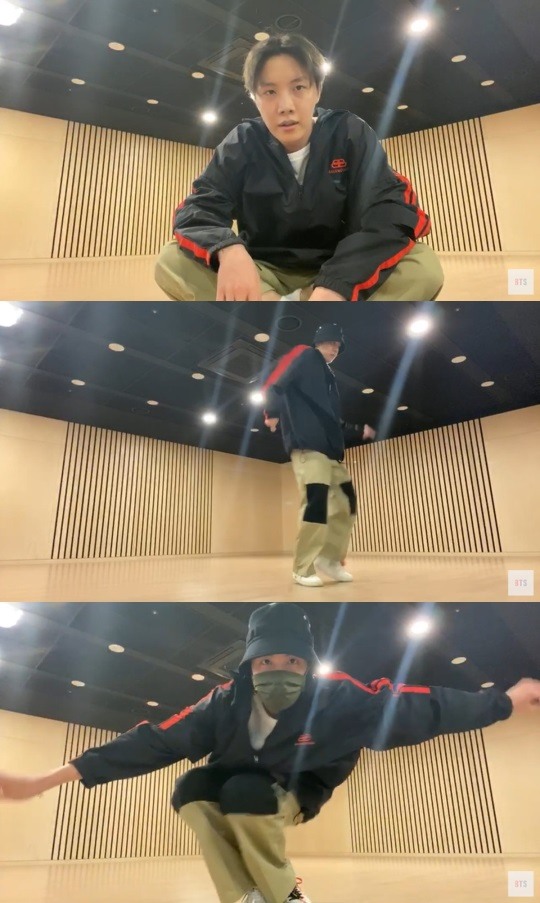 방탄소년단 제이홉, RM-슈가 이어 라이브 일상 공개..춤 하나로 아미와 언택트 소통