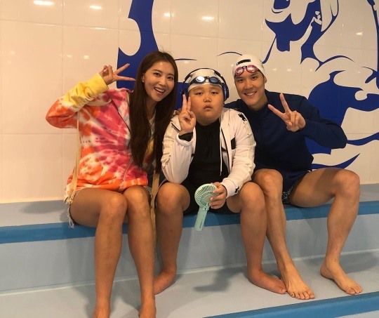 오윤아, 아들 민이X마린보이 박태환 만남 스포··노 개런티 출연이 훈훈해♥