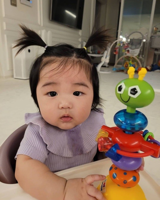 정미애 넷째 아들 승우, 순간 딸인 줄 알았어..귀여운 양갈래