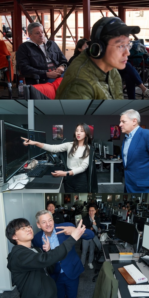 넷플릭스 CEO 오겜2 촬영장 방문..韓콘텐츠만 가능한 엔터테인먼트 경험 선사 확신(공식전문)