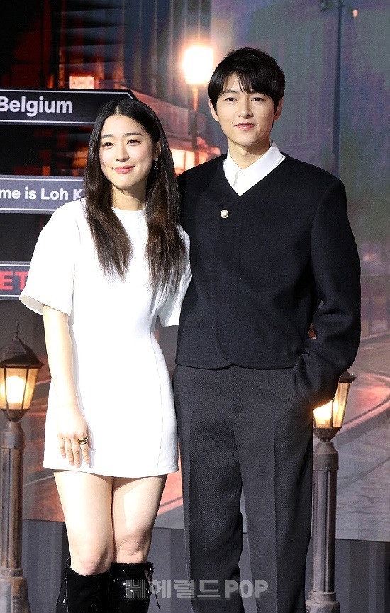 [팝s현장]로기완 송중기 이상한 가발 쓰고 시동 촬영장 놀러가..마동석 덕에 용기냈다
