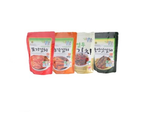 해남 화원농협 이맑은김치, 파우치에 담긴 여행용 김치 판매