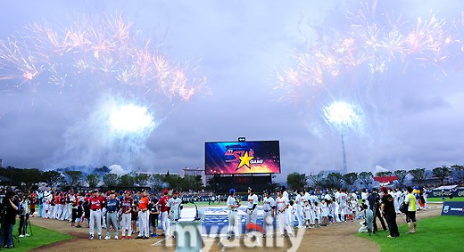 [MD포토] 화려한 축포로 시작하는 2014 프로야구 올스타전