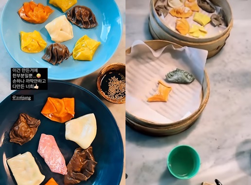 이병헌♥이민정 아들, 8살 실력 맞아? 만두 빚는 금손 엄지 척