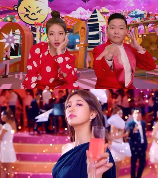 싸이X수지 컬래버, 3년 만에 베일 벗었다…셀럽 MV 정식 공개 [공식]