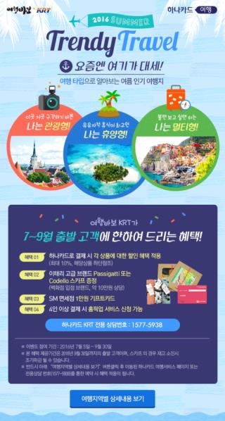 하나카드, 해외여행시 최대 10% 할인