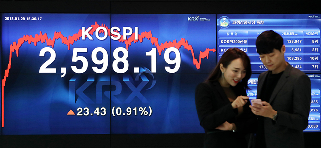 <포토> '코스피 사상 최고치 마감...코스닥 920선 돌파'