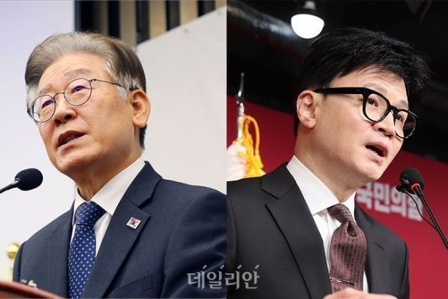 차기 대통령감 묻자 이재명 45.3% VS 한동훈 37.6%…2개월새 뒤집혀 [데일리안 여론조사]