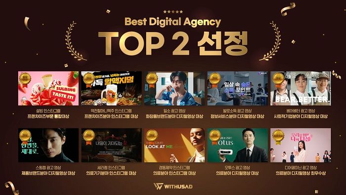 (주)위더스애드, ‘2024 베스트 디지털 에이전시’ TOP2 선정