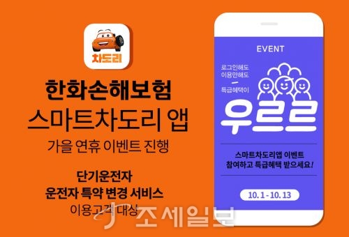 한화손보, ‘스마트차도리 앱’ 가을 연휴 이벤트 진행