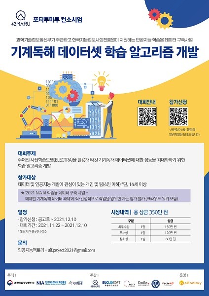 포티투마루, 2021 기계독해 알고리즘 개발 대회 개최