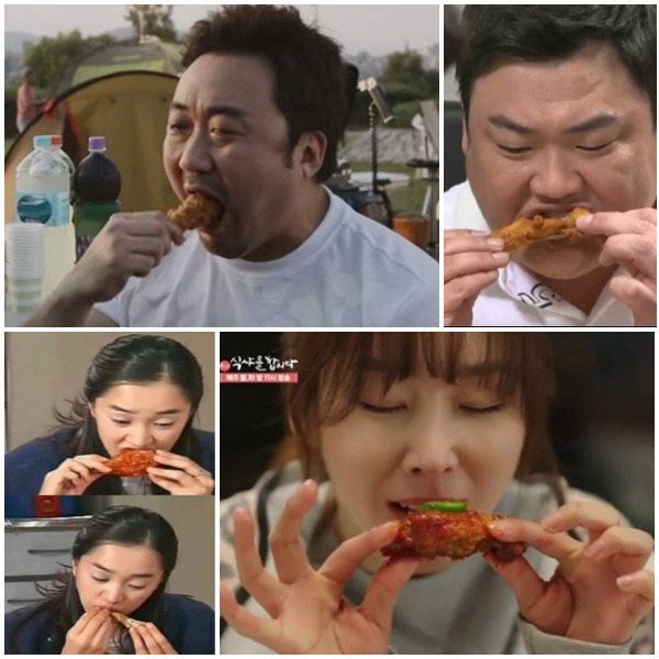 ‘구구데이’ ★들의 침샘자극 치킨 먹방 ‘수애부터 마동석까지’