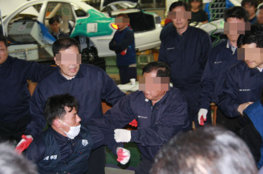 현대차 아산 또 폭력사태...“용역 투입됐다”