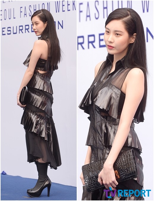 [T포토] 서현 확 달라진 막내 분위기