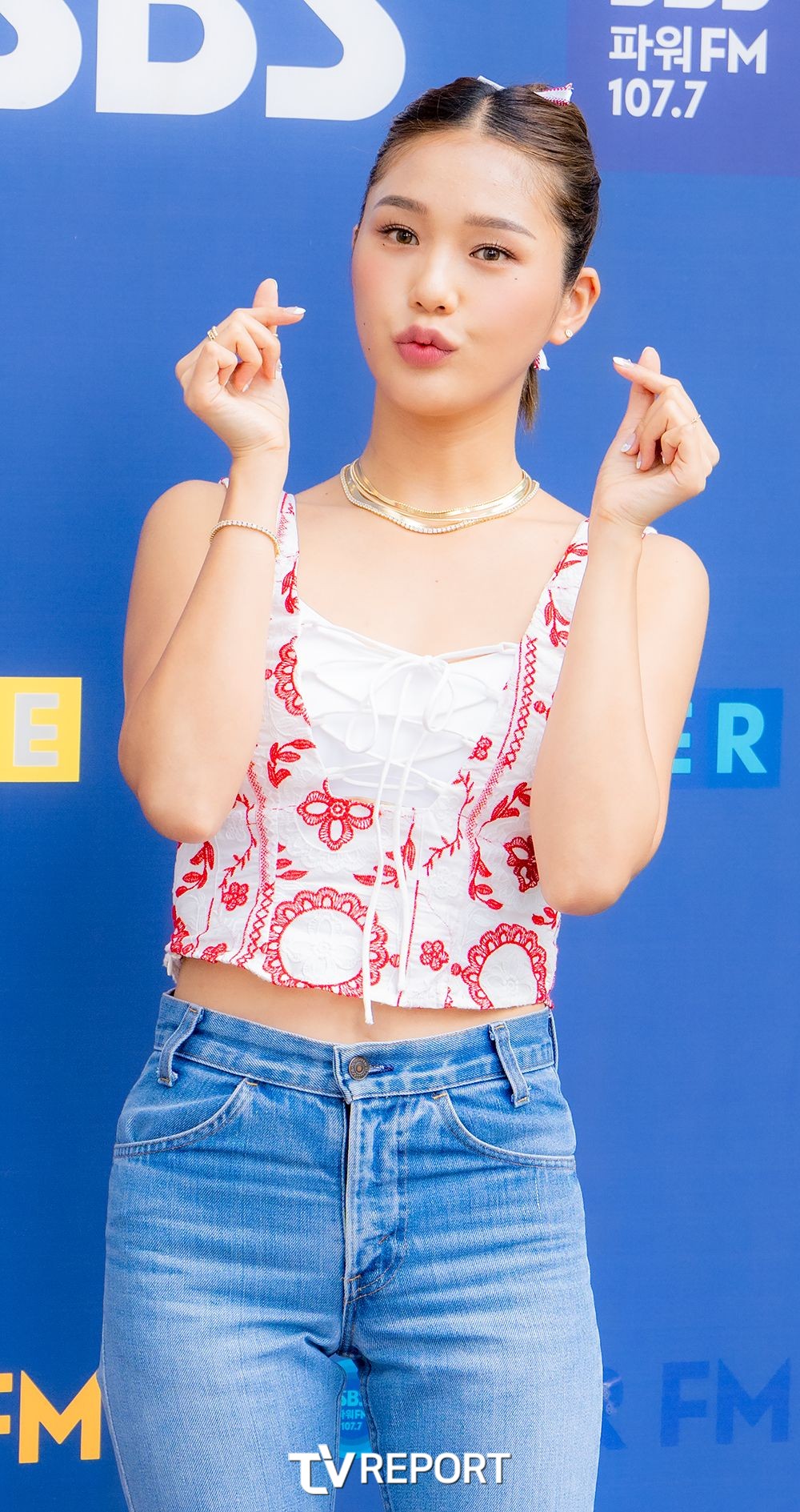 [T포토] 미미 러블리 손하트