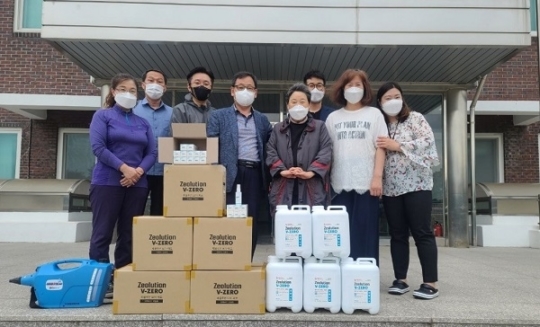 ㈜네오팜그린, 제올루션 손소독제 등 강화도 아동복지기관 계명원 후원
