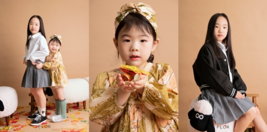 플로르방송제작사, 김리주·송소율의 2023가을 키즈패션 화보