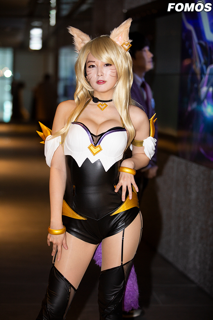 [포토] K/DA 아리 코스프레 한 도레미 이혜민 롤챔스 개막입니다!