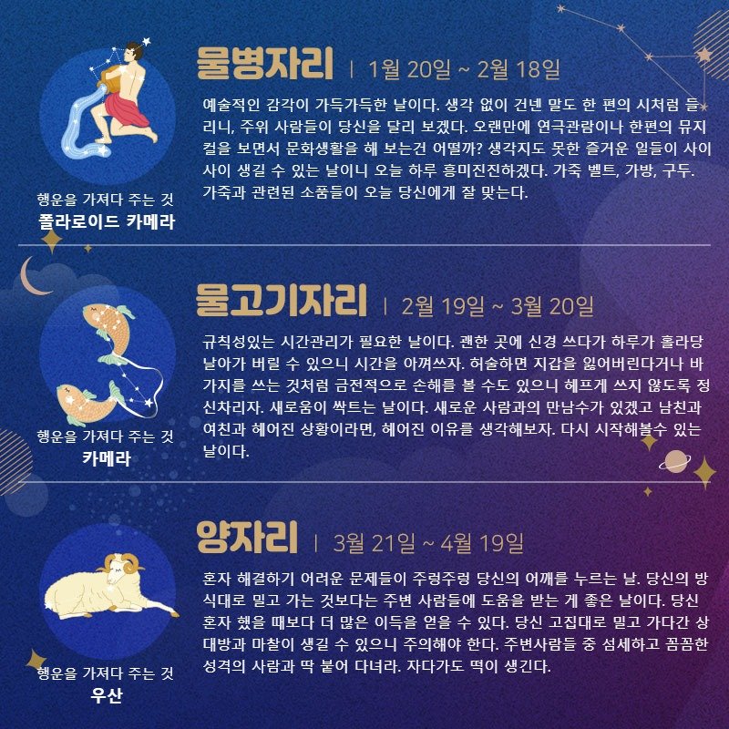 [오늘의 운세] 일간스포츠x점신과 함께하는 2021년 2월 22일 별자리운세