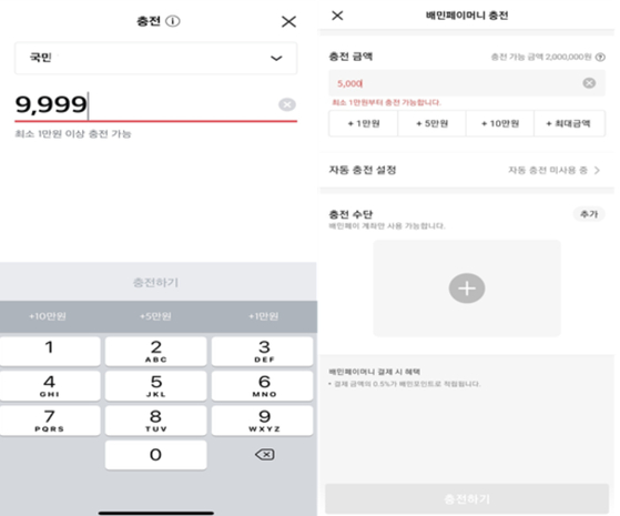 네이버·카카오 페이 머니, 왜 ‘만원대’ 충전만 가능할까