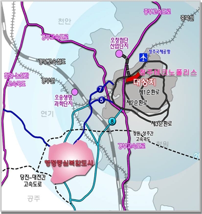 신영·청주시, 1조2000억원 청주테크노폴리스 조성